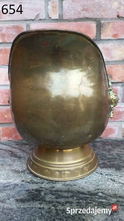 Pojemnik mosiężny z ceramiką Osłanka na doniczkę Gawroniec sprzedam