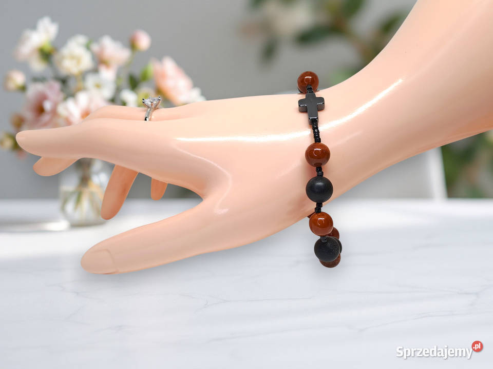 Bransoletka różaniec dziesiątka różańca BURSZTYN Bransoletki Warszawa