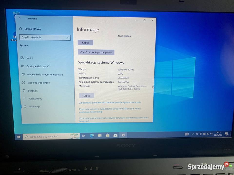 Sony VAIO VPCSB1V9E stacja dokująca dodatkowa Warszawa