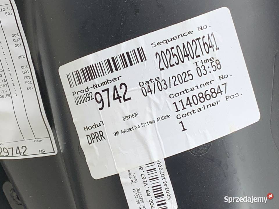 BOCZEK DRZWI PRAWY TYŁ MERCEDES GLE SUV podkarpackie