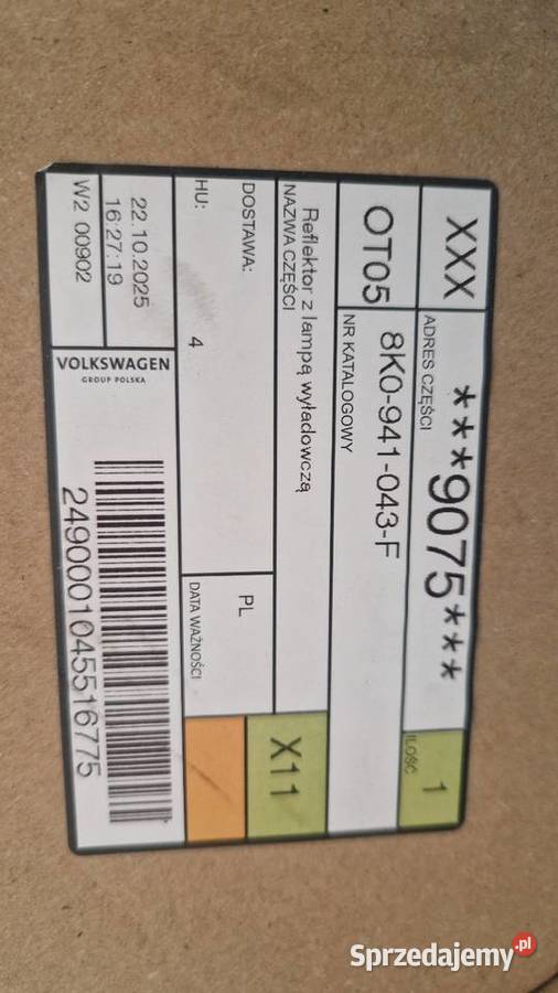 Nowa oryg lampa a4 b8 lift Grabów nad Pilicą