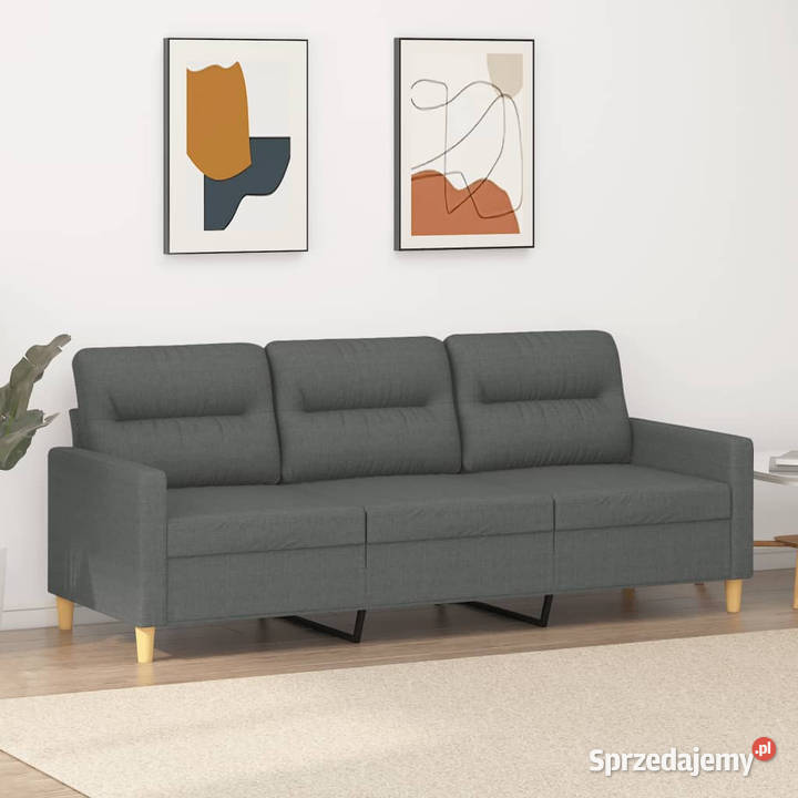 Sofa 3osobowa ciemnoszara 180 tapicerowana Warszawa