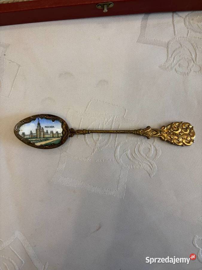 Łyżeczki złocone emaliowane Moskwa Kraków