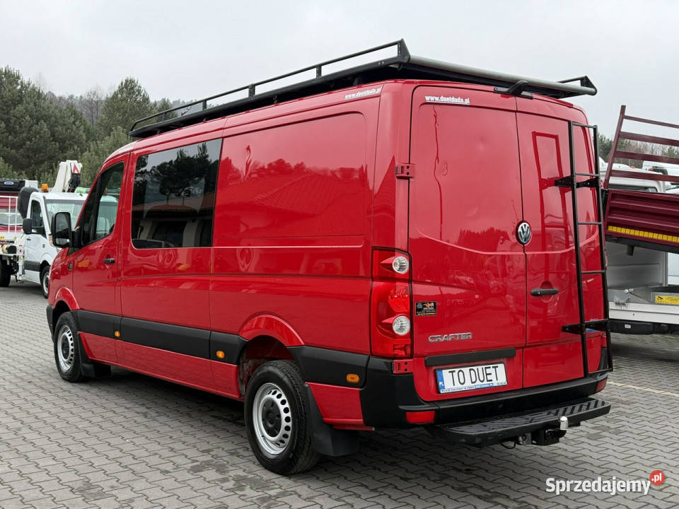 Volkswagen Crafter Brygadówka Doka 6 osób L2H1 światła przeciwmgłowe Widełki