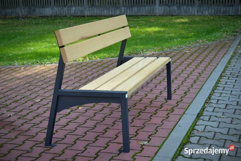 Ławka Parkowa Ogrodowa Miejska z oparciem loft łódzkie