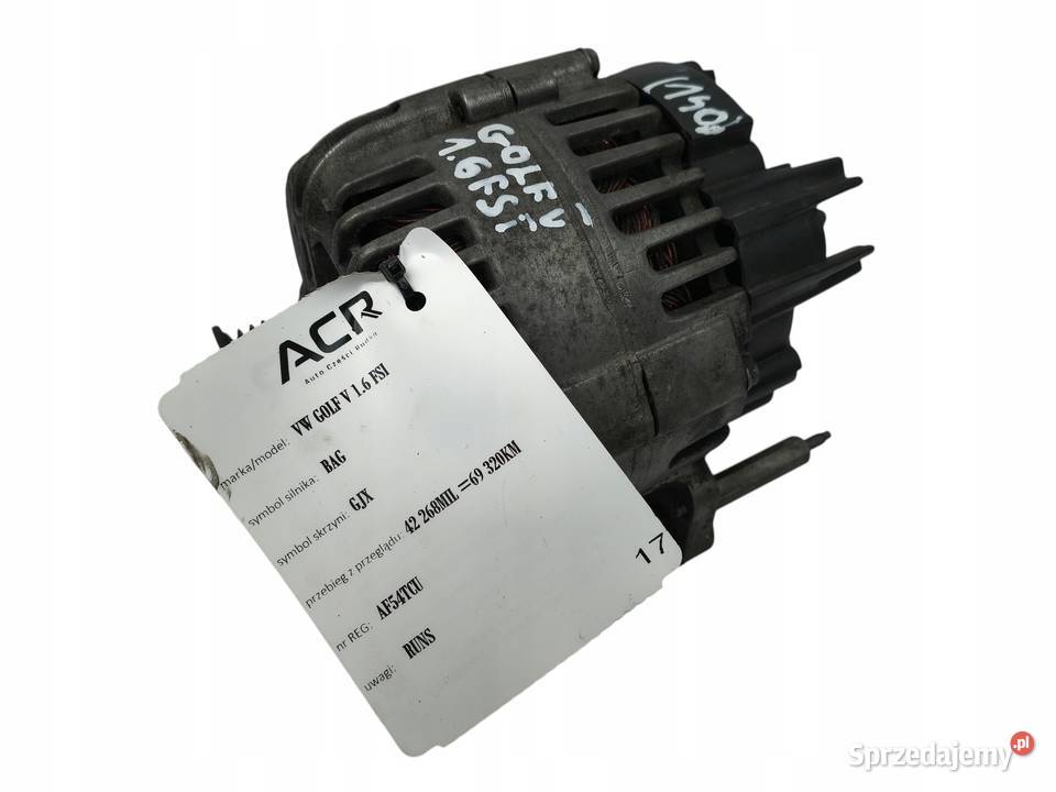 ALTERNATOR VW Golf V Passat B6 Touran A3 16 FSI Chełm