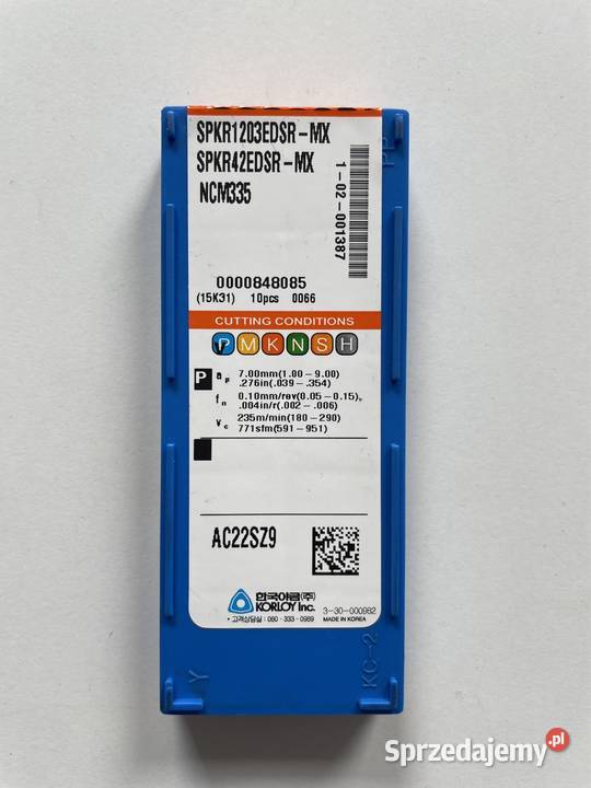 Płytki KORLOY SPKR1203EDSRMX NCM335 Czarnożyły sprzedam