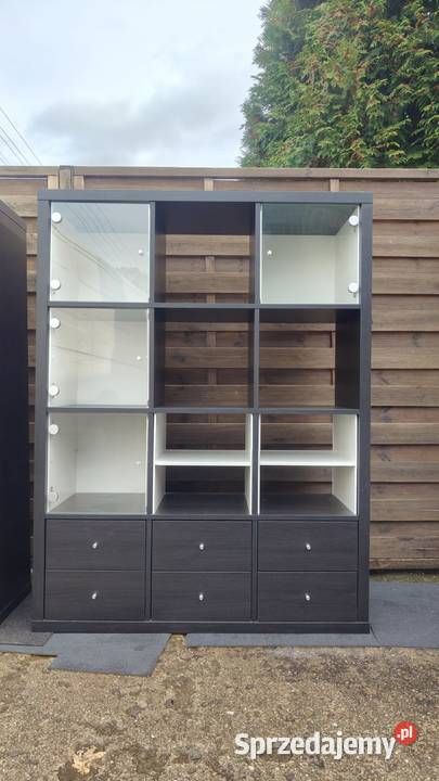 Regał IKEA Kallax 4x3 czarnobrąz witryna Warszawa