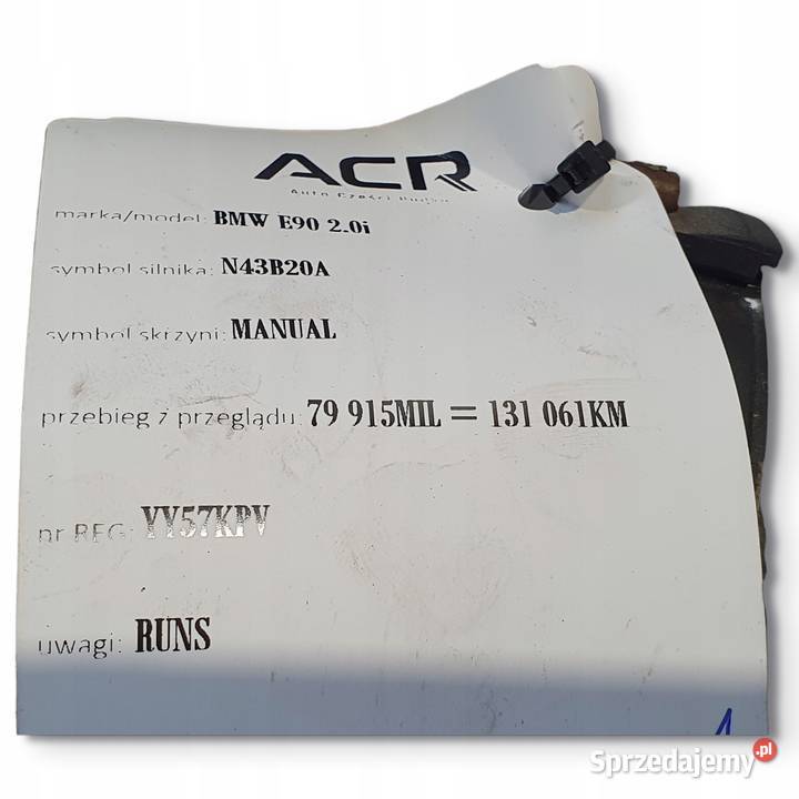 ROZRUSZNIK BMW E87 E90 20 i bosch N43B20A osobowe Chełm