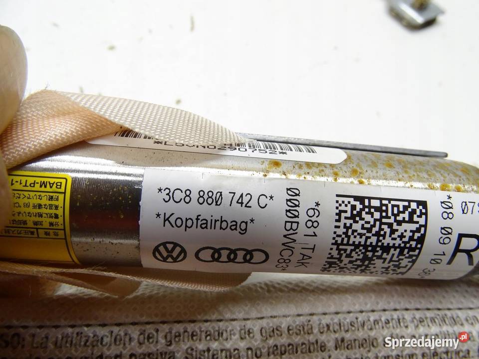 KURTYNA POWIETRZNA AIRBAG PRAWA VW PASSAT CC