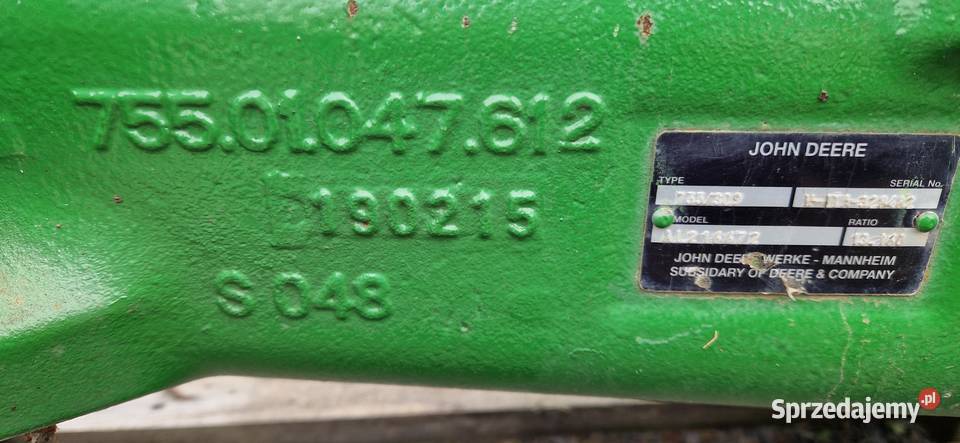 Przedni most John Deere 6215 R zwolnice piasty lubuskie Szprotawa