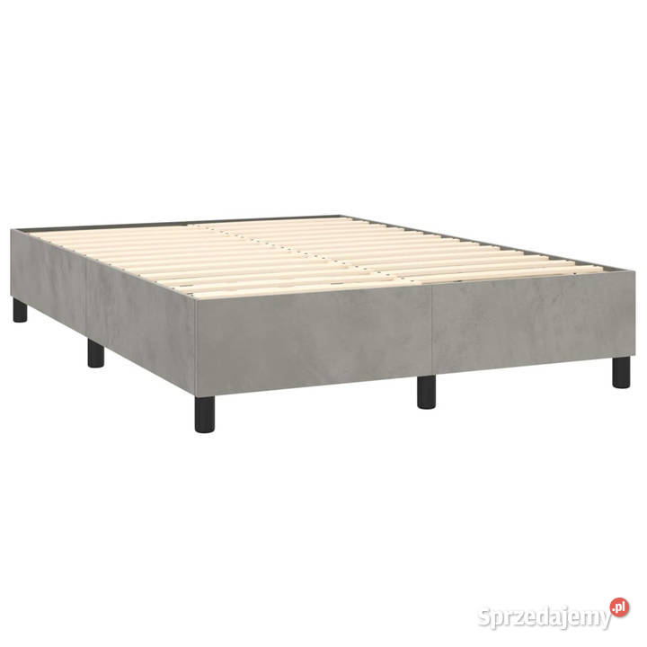 Łóżko Z Materacem Szare Kontynentalne DO 128cm