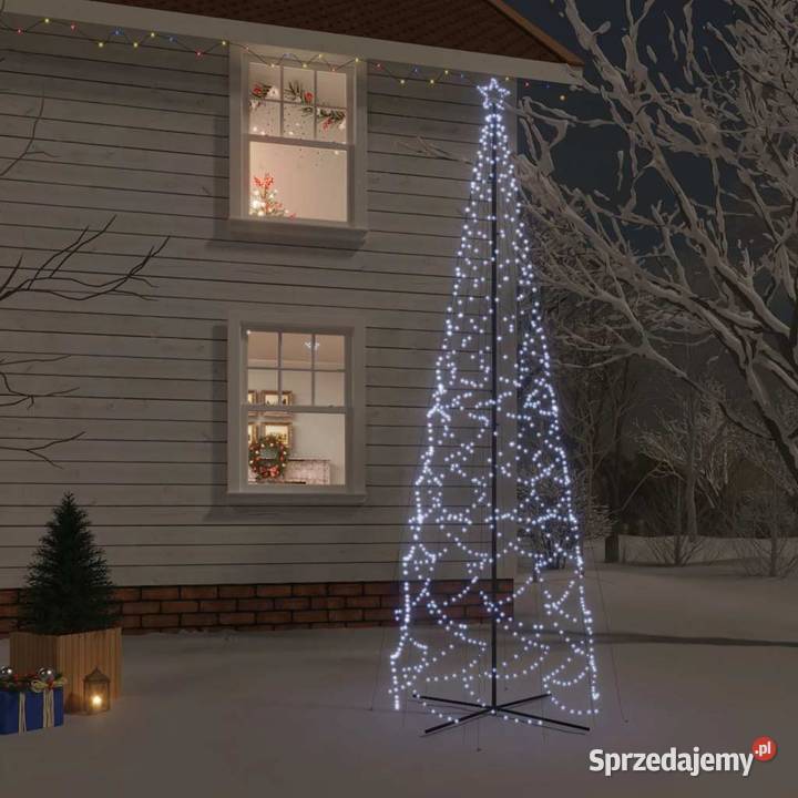 vidaXL Choinka stożkowa 1400 zimnych białych LED Warszawa sprzedam