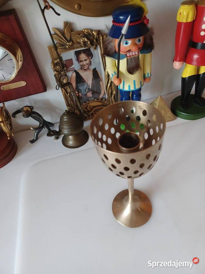 Duży piękny lampion mosiężny Kolekcja Poznań