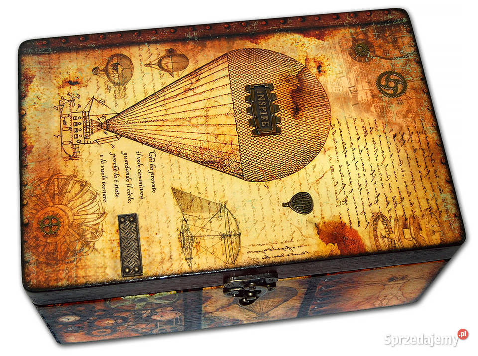 KUFER skrzynka drewniana LEONARDO da VINCI Bydgoszcz