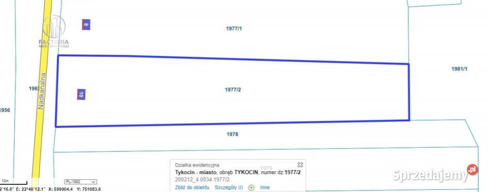 Działka Tykocin Nadkanalna 105m2