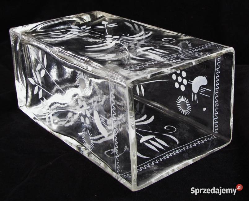 Piękny wazon wzór cięty i trawiony Koszalin sprzedam