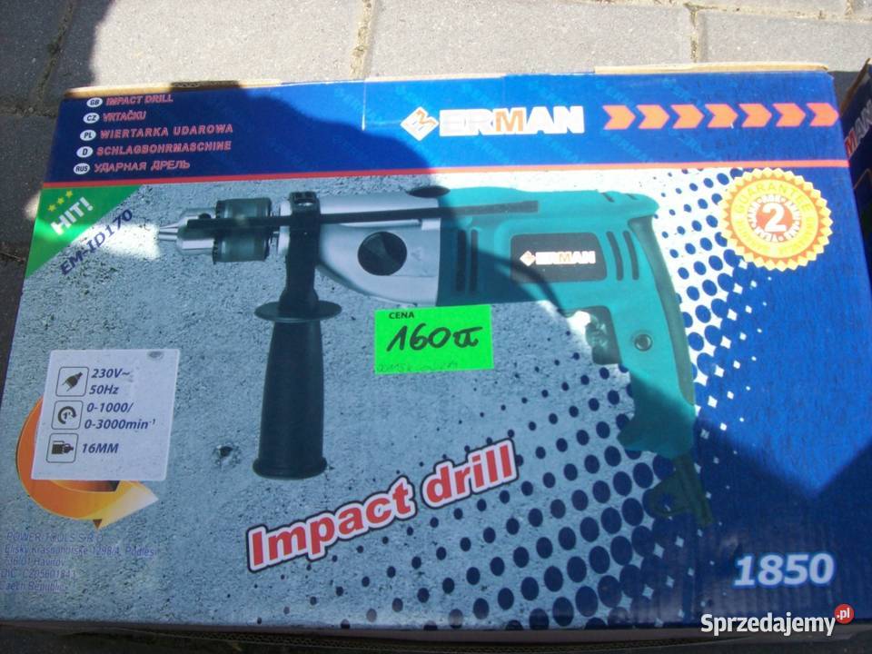 Wiertarka udarowa 2 biegi 1850W 16mm ERMAN Głogowa