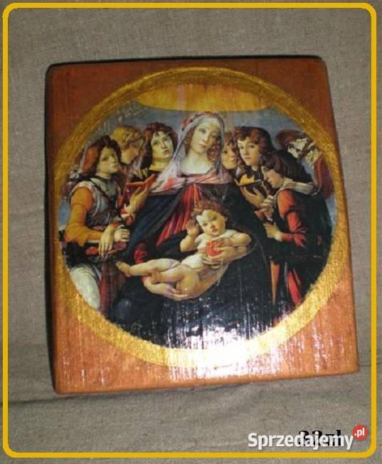 Obrazek na starej desce decoupage obrazki Łódź