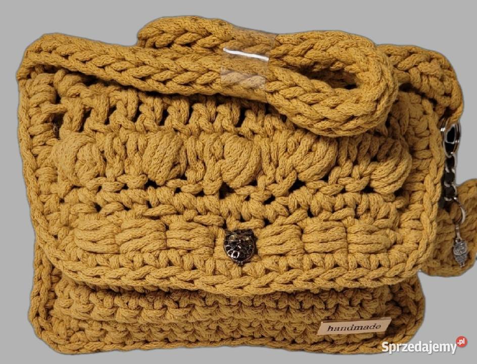 Torebka ze sznurka bawełnianego 22cm Krzywaczka