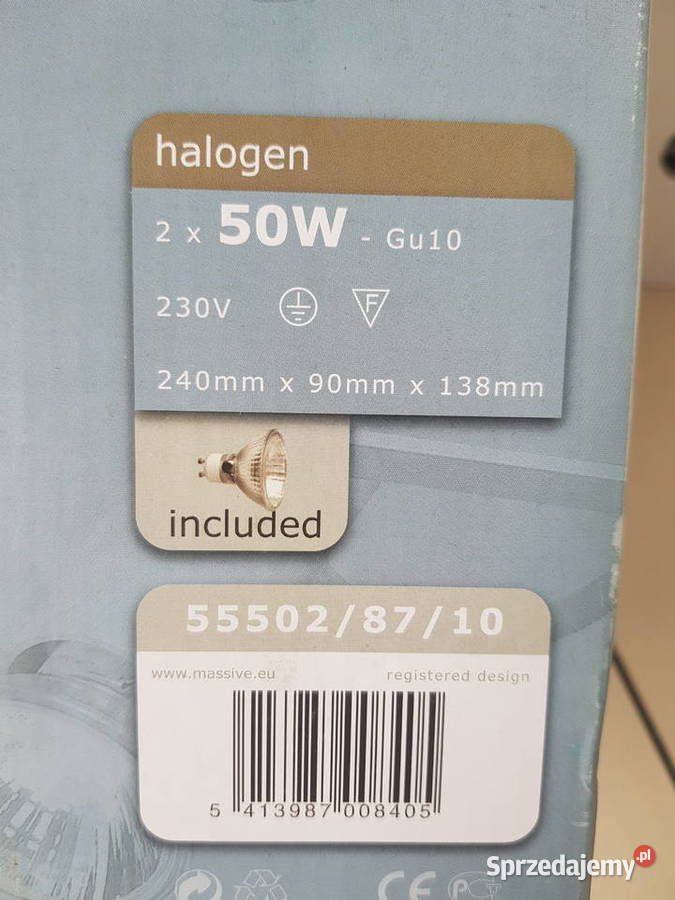 Lampa sufitowa SPOT REFLEKTOR 2xGU10 Massive mazowieckie Warszawa