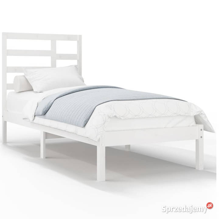 Rama łóżka biała lite drewno 90x200 WM3105781