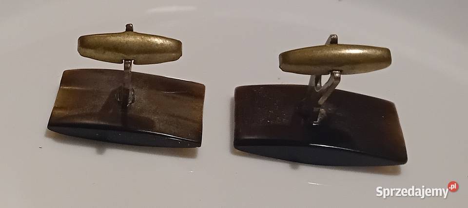 Mosiężne spinki do mankietów zdobione Koźminek
