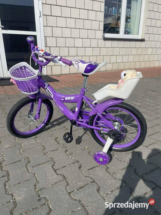 329 Rower 16 fioletowy z misiem śląskie Zabrze