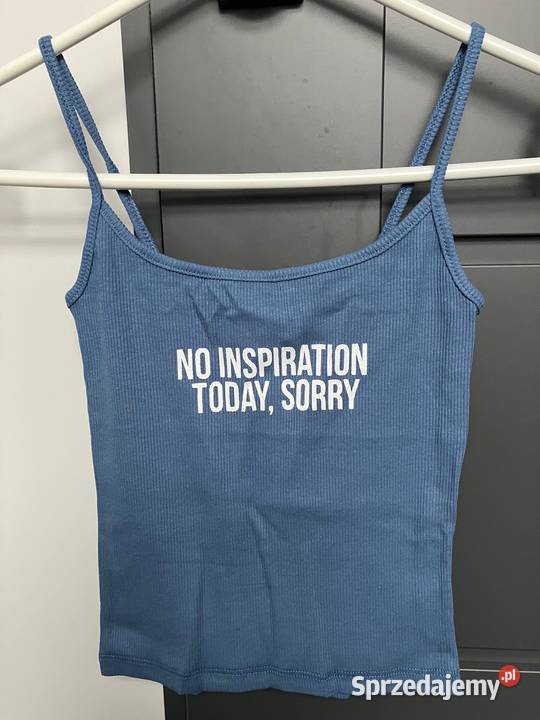 niebieski top na ramiączkach z napisem xxs 32 Toruń