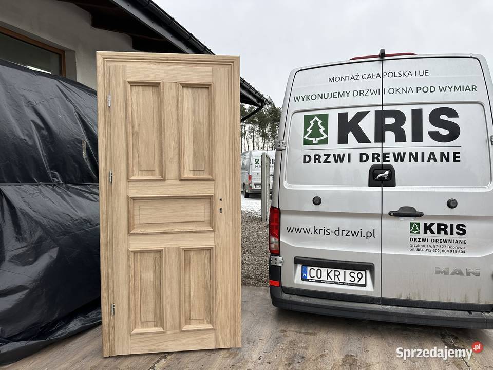 Drzwi drewniane lite dębowe Na każdy wymiar Cała Grzybno