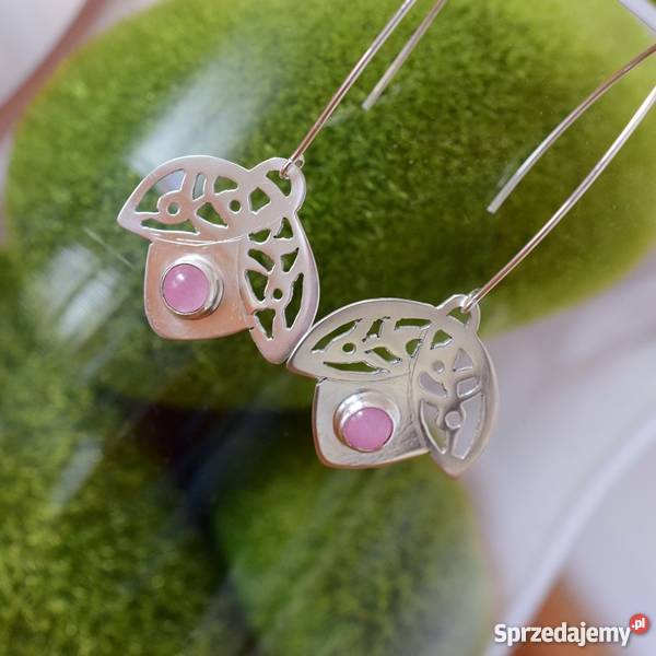 Ażurowe kolczyki z jadeitami Bydgoszcz