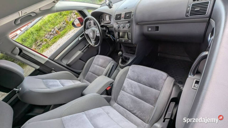 Volkswagen Touran Exclusive 20 TDI 140 II bordowy Kamienna Góra