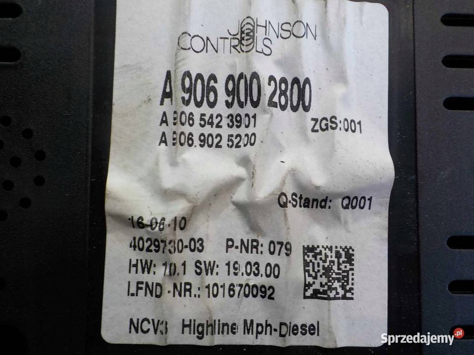 SPRINTER II W906 22 CDI 10r licznik A9069002800 osobowe Suków