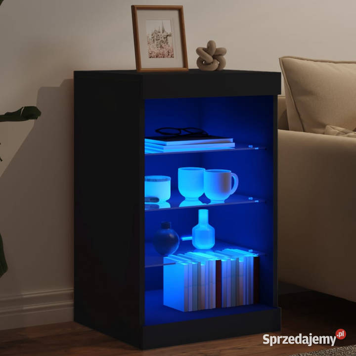 Szafka z oświetleniem LED czarna 41x37x67 Warszawa sprzedam