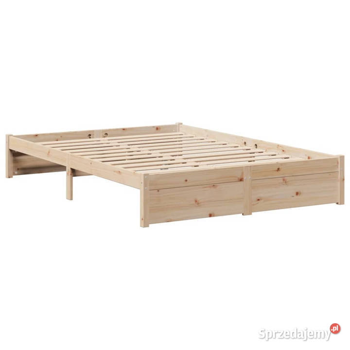 Łóżko z regałem bez materaca lite drewno sosnowe sprzedam