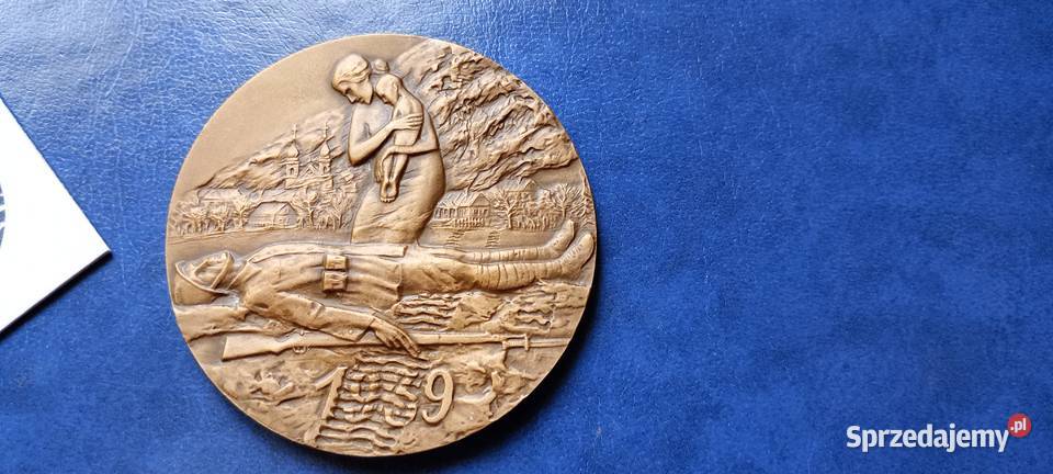 Stare monety Medal 50 rocznica Wrześni 1989 Lesko