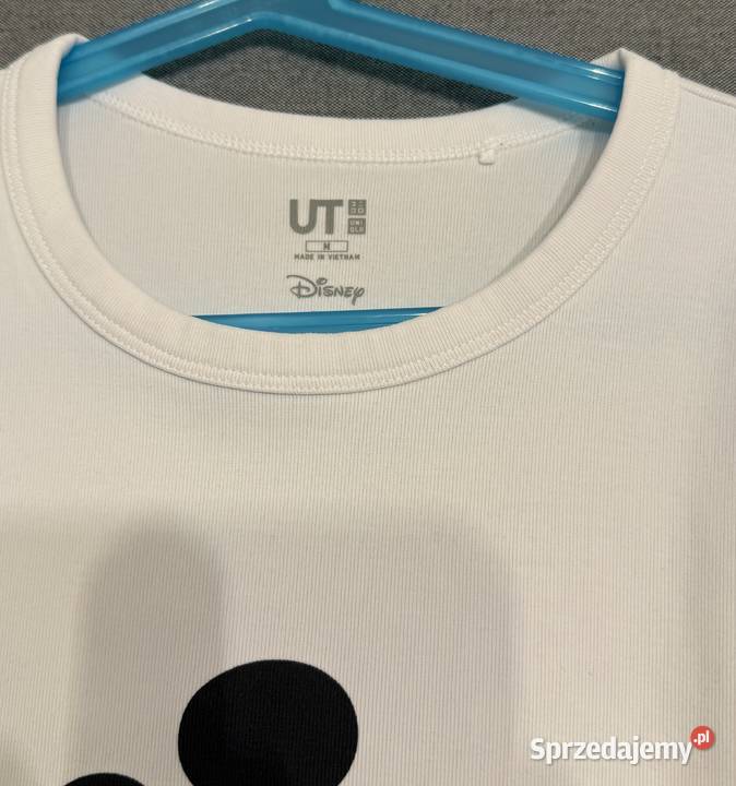 Biała bawełniana damska koszulka Disney UNIQLO biały