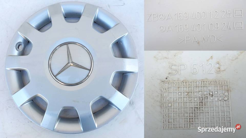 Oryginalne kołpaki Mercedes 4 sztuki 16 wielkopolskie