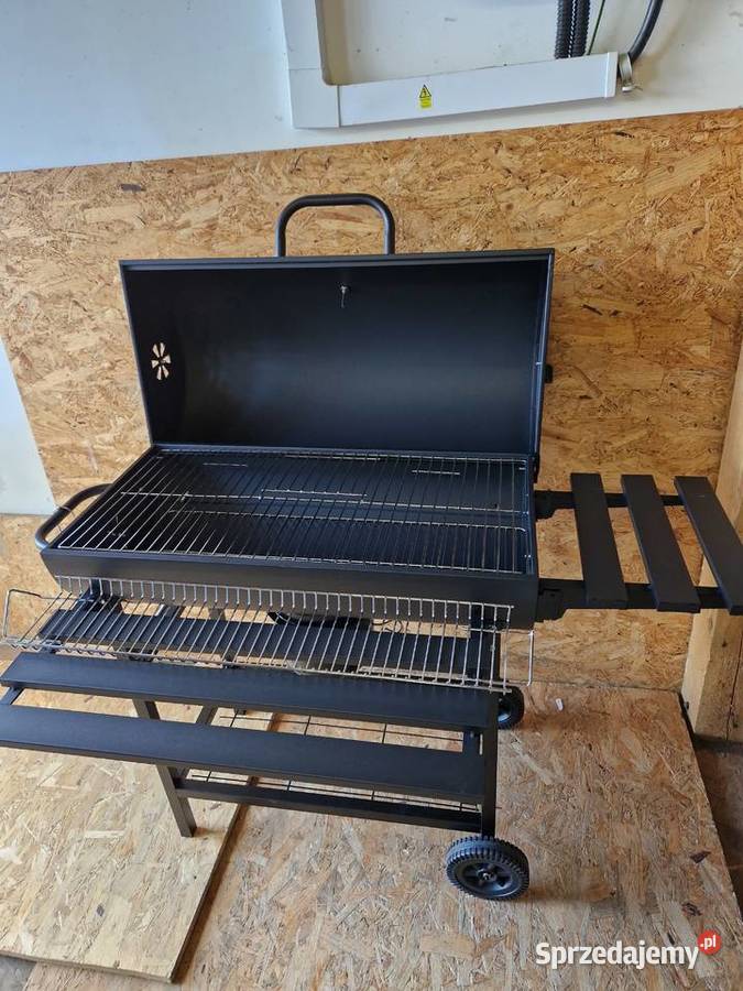Grill węglowy beczka z pokrywą ruszt 71x45