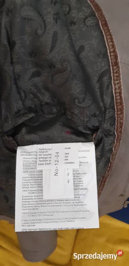 Mauritius kozia skóra skórzana kurtka bomberka M Skóra naturalna