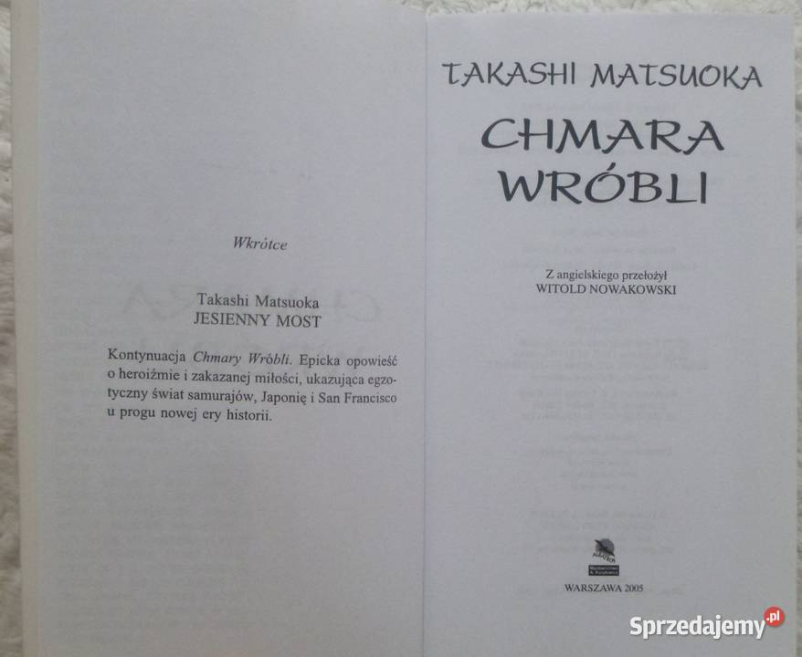 Chmara wróbli Takashi Matsuoka Warszawa