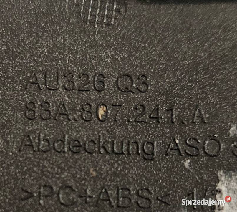 AUDI Q3 II ZAŚLEPKA HAKA ZDERZAKA PRZÓD Międzychód
