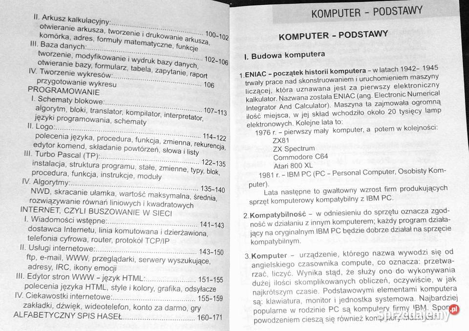 Informatyka Błażej Gruszczyński sprzedam