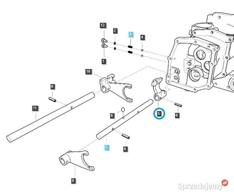 Adapter wybieraka 3go biegu TRG291 LS Tractor Tajęcina