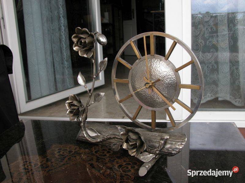 zegar metaloplastyka kwiaty Gorzów Wielkopolski