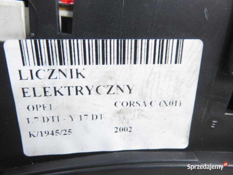 LICZNIK OPEL CORSA C 17 DTI 09166819FT małopolskie