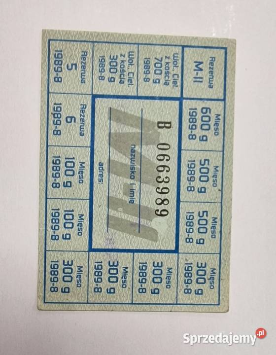 Sprzedam pamiątkowe kartki żywnościowe z okresu kujawsko-pomorskie Toruń