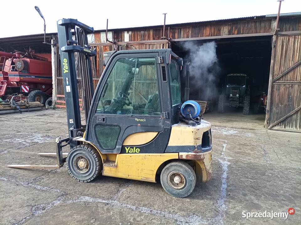Wózek widłowy Yale gaz prezesów boczny kabina Brzeg