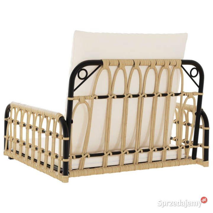 Huśtawka z poduszkami 63x58x39 polirattan i stal