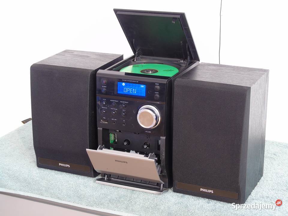 Wieża Philips MCM 1120 CD USB mp3 mag kolumny